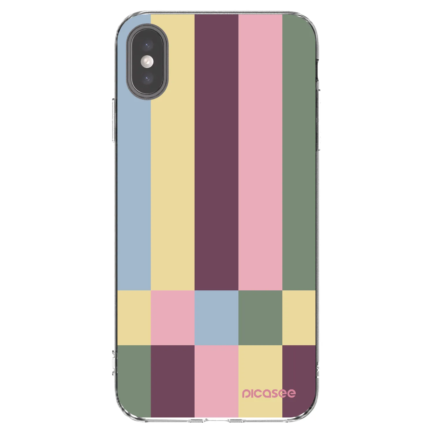 Picasee silikonový průhledný obal pro Apple iPhone XS Max - Lobby tiles