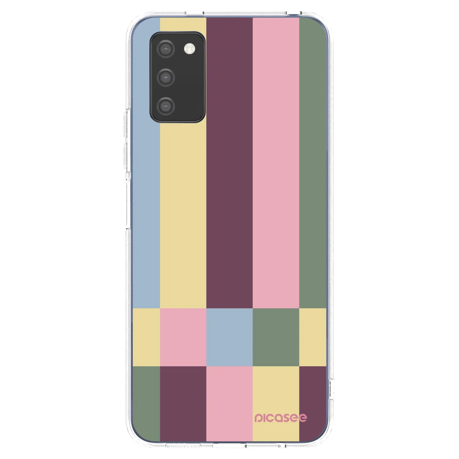 Picasee silikonový průhledný obal pro Samsung Galaxy A03s A037G - Lobby tiles