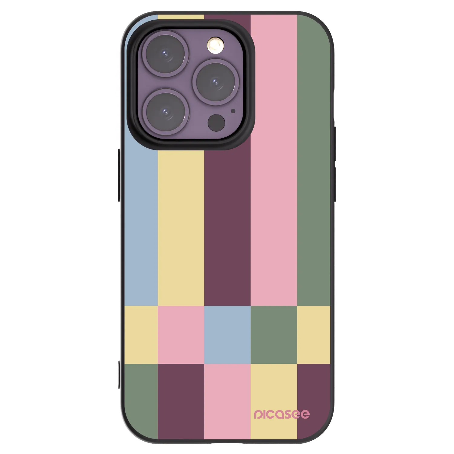 Picasee silikonový černý obal pro Apple iPhone 14 Pro - Lobby tiles