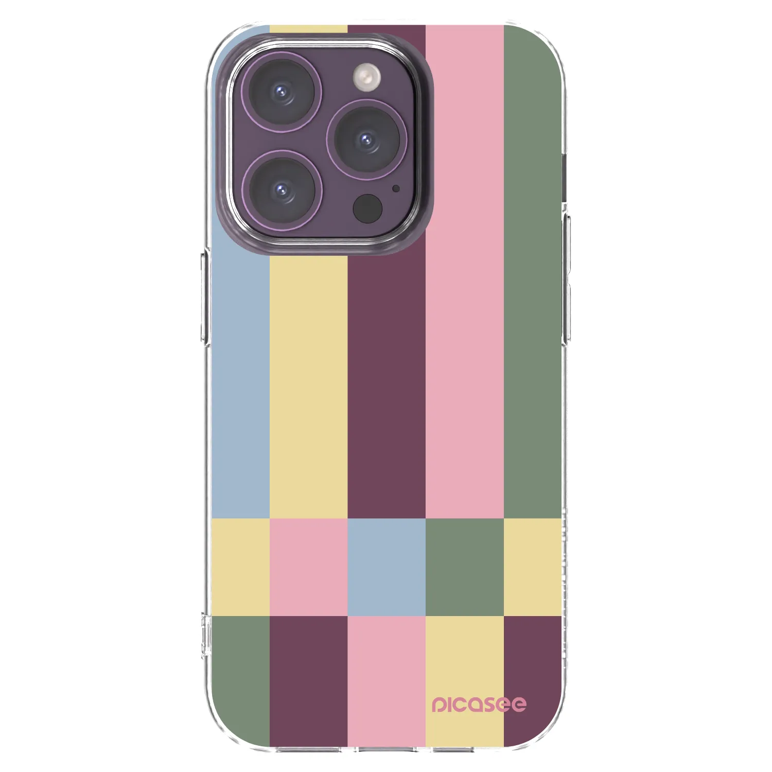 Picasee silikonový průhledný obal pro Apple iPhone 14 Pro - Lobby tiles