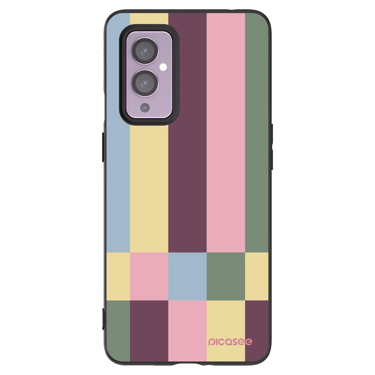 Picasee silikonový černý obal pro OnePlus 9 - Lobby tiles
