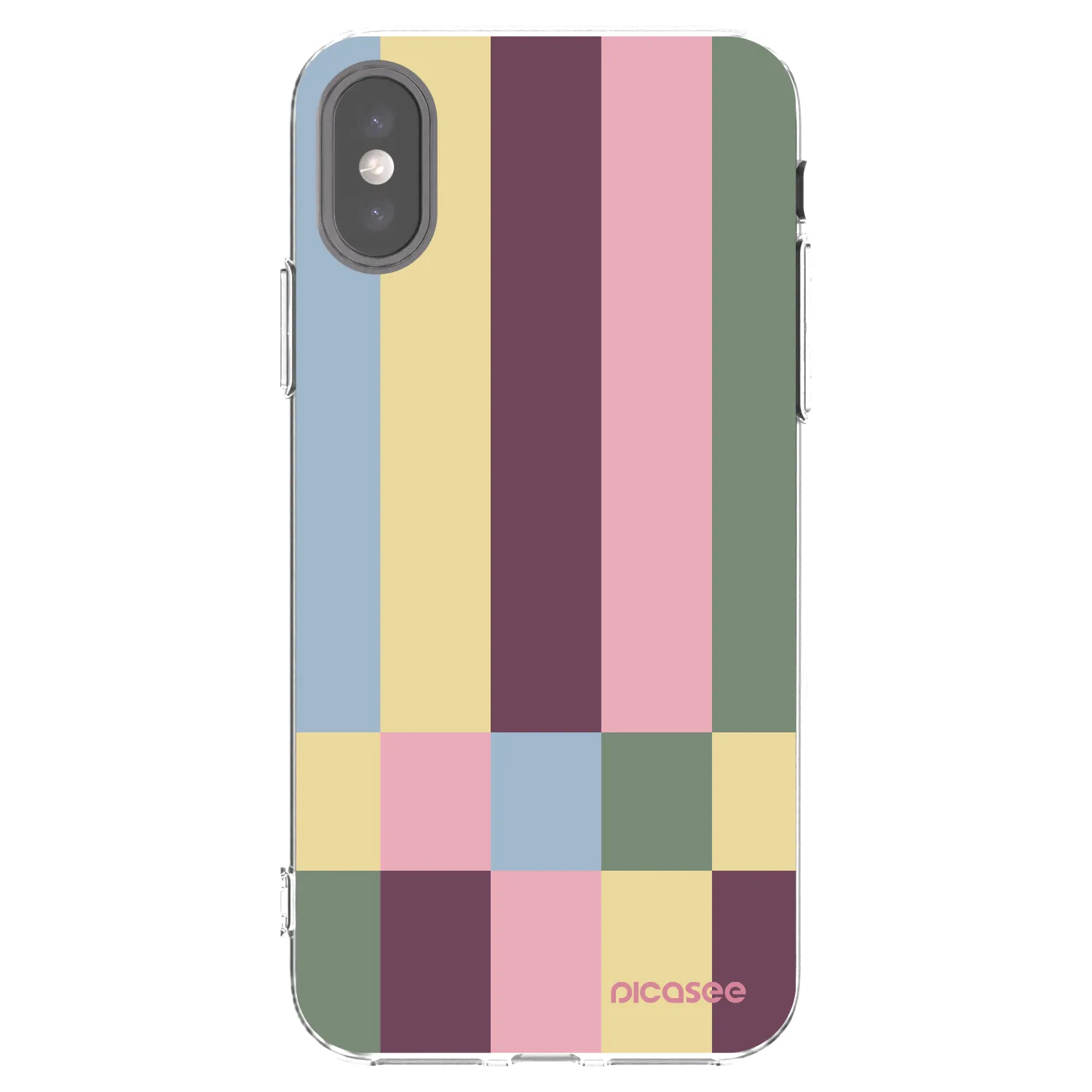 Picasee silikonový průhledný obal pro Apple iPhone X/XS - Lobby tiles