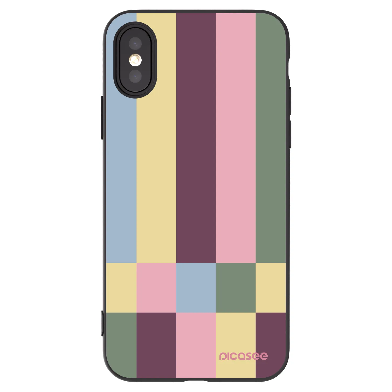Picasee silikonový černý obal pro Apple iPhone X/XS - Lobby tiles