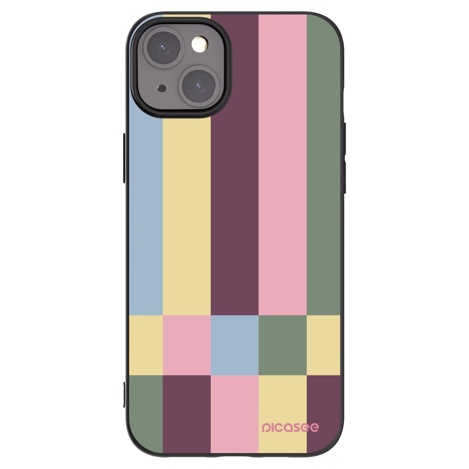 Picasee silikonový černý obal pro Apple iPhone 15 Plus - Lobby tiles