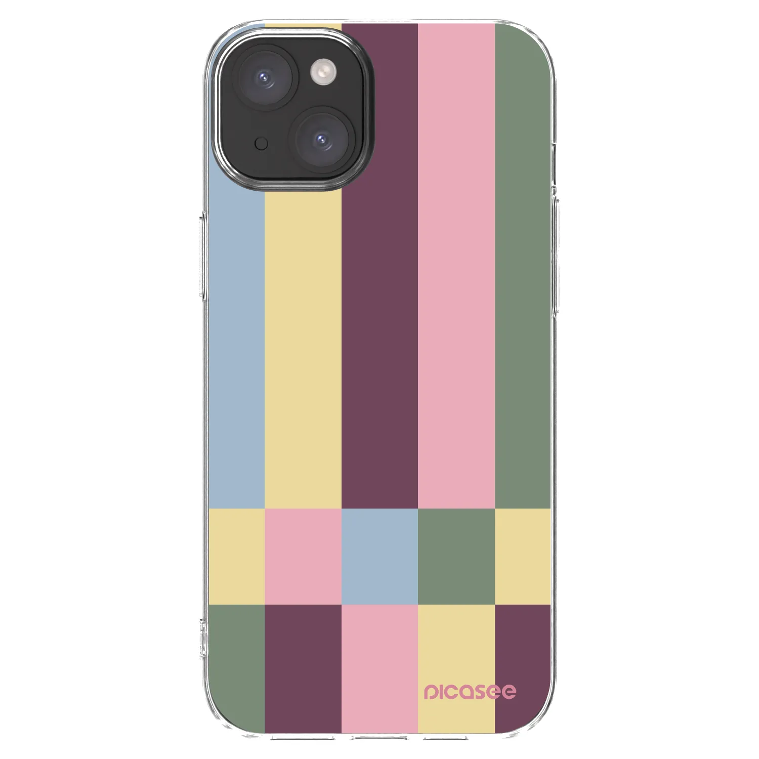 Picasee silikonový průhledný obal pro Apple iPhone 15 Plus - Lobby tiles
