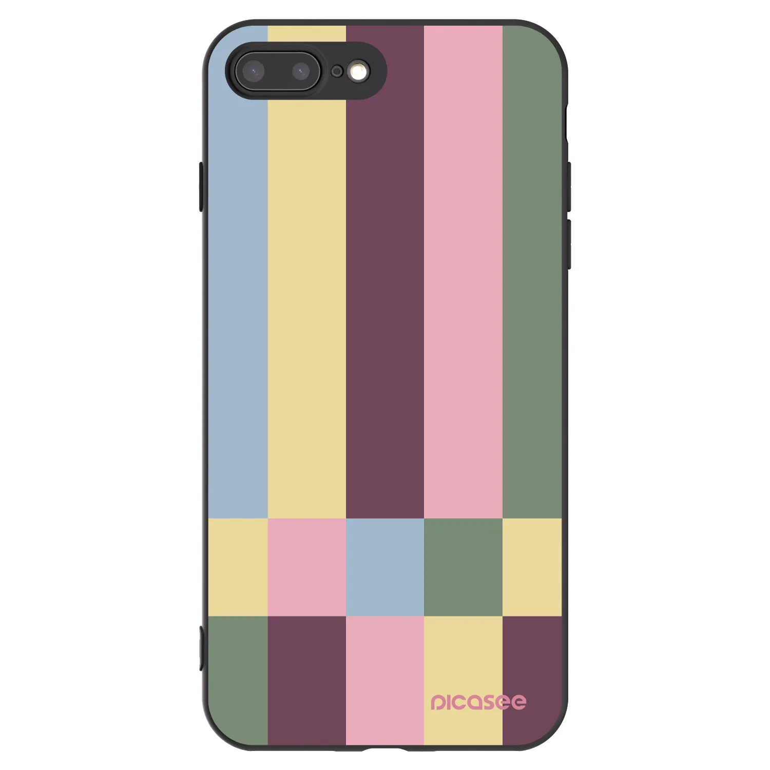 Picasee silikonový černý obal pro Apple iPhone 7 Plus - Lobby tiles