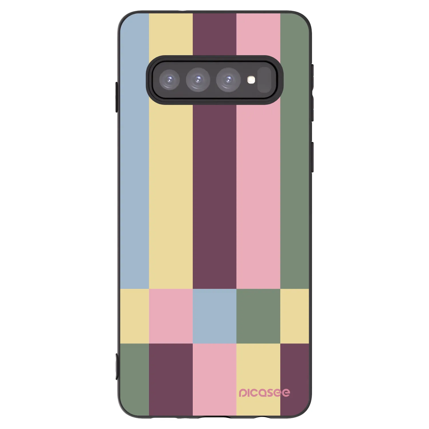 Picasee silikonový černý obal pro Samsung Galaxy S10 G973 - Lobby tiles