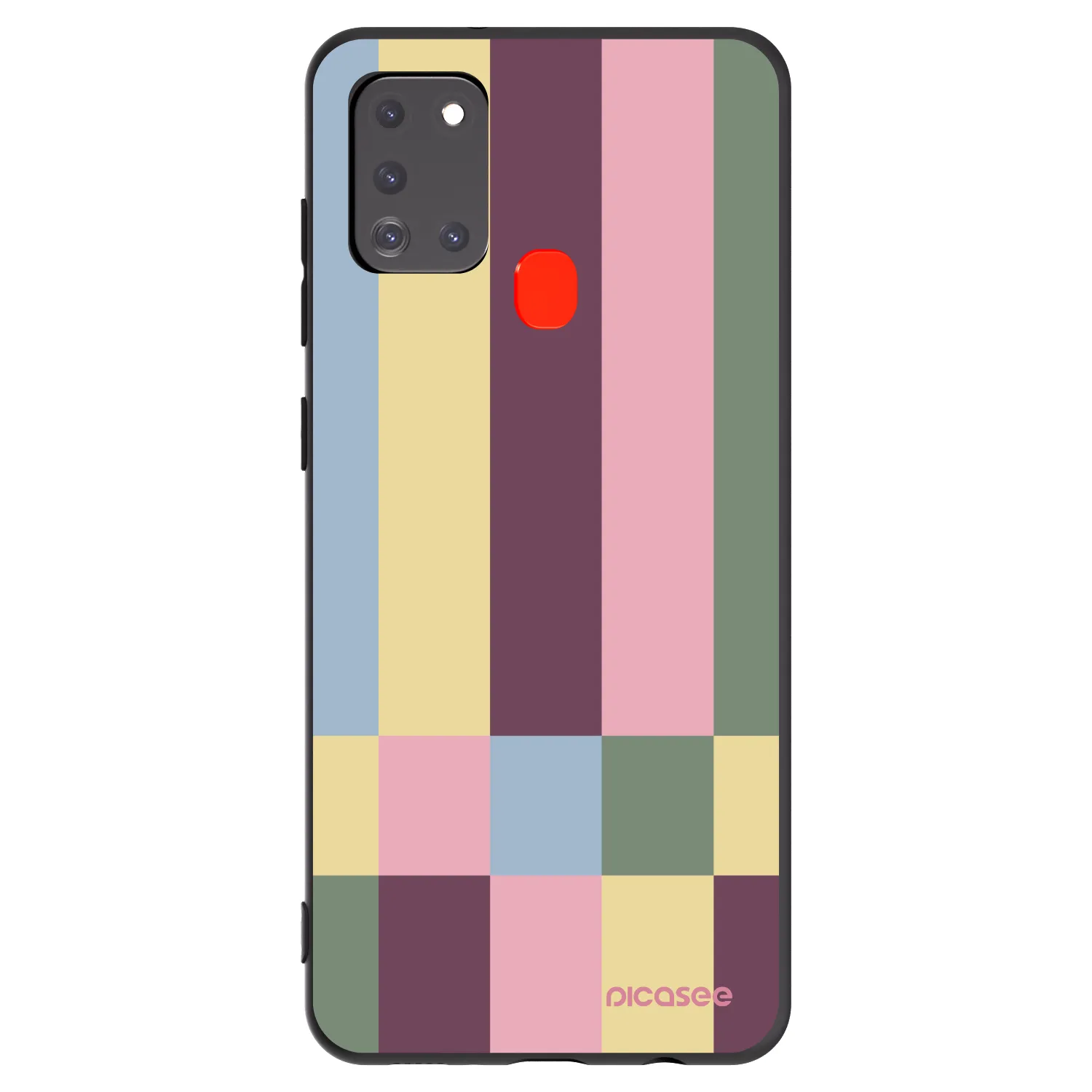 Picasee silikonový černý obal pro Samsung Galaxy A21s - Lobby tiles