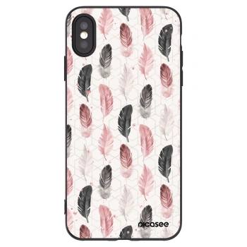 Picasee silikonový černý obal pro Apple iPhone XS Max - Pírka 2