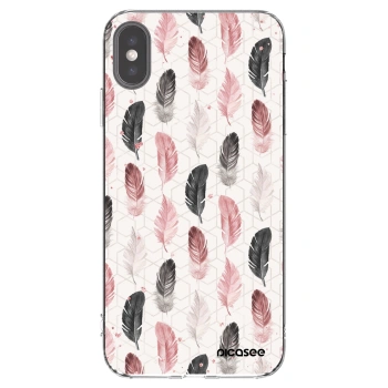 Picasee silikonový průhledný obal pro Apple iPhone XS Max - Pírka 2