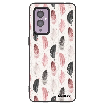 Picasee silikonový černý obal pro OnePlus 9 - Pírka 2