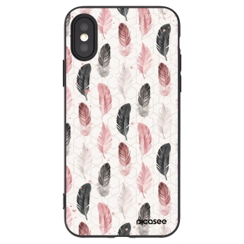 Picasee silikonový černý obal pro Apple iPhone X/XS - Pírka 2