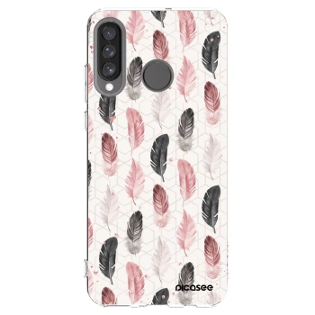 Picasee silikonový průhledný obal pro Huawei P30 Lite - Pírka 2