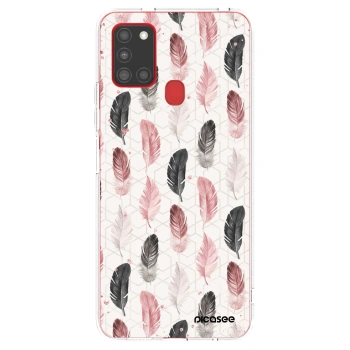 Picasee silikonový průhledný obal pro Samsung Galaxy A21s - Pírka 2