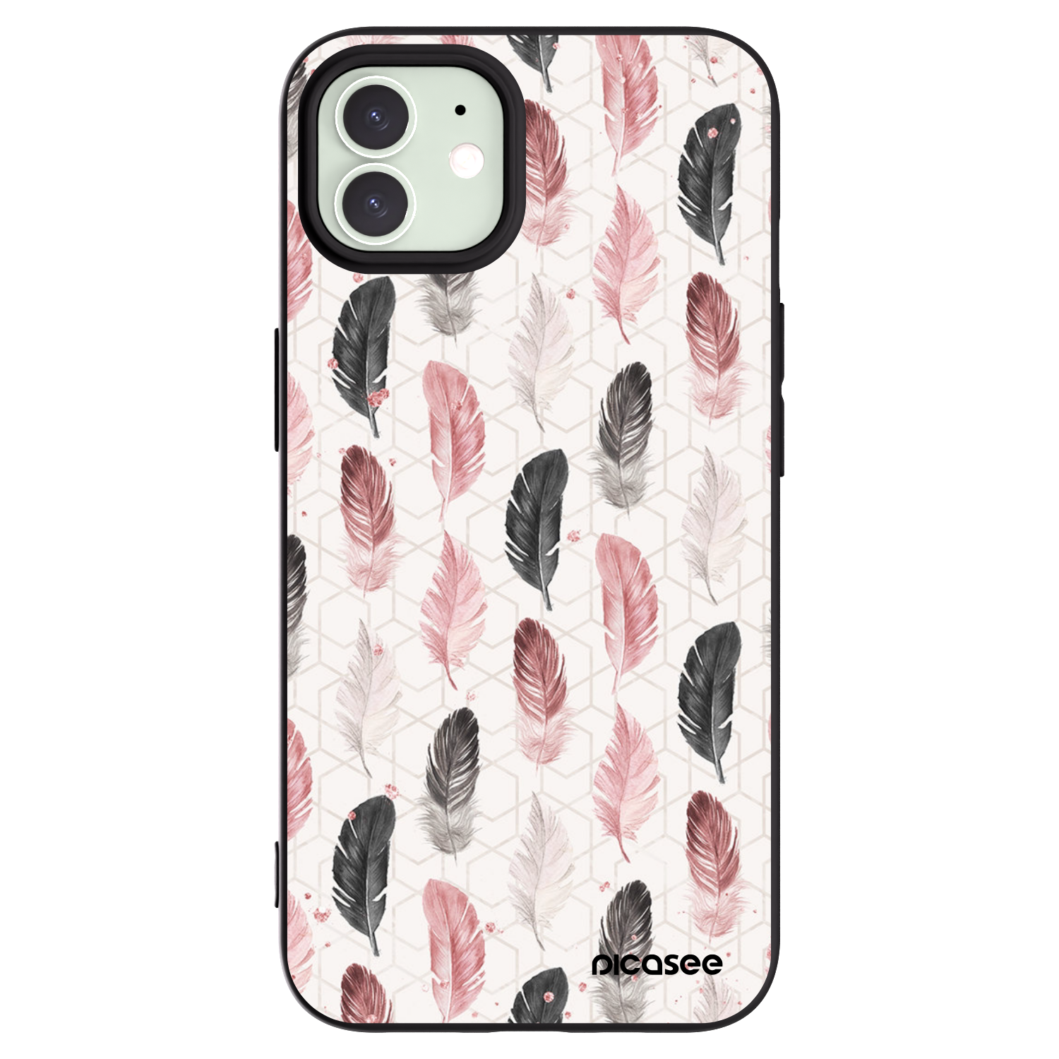 Picasee silikonový černý obal pro Apple iPhone 12 Pro - Pírka 2