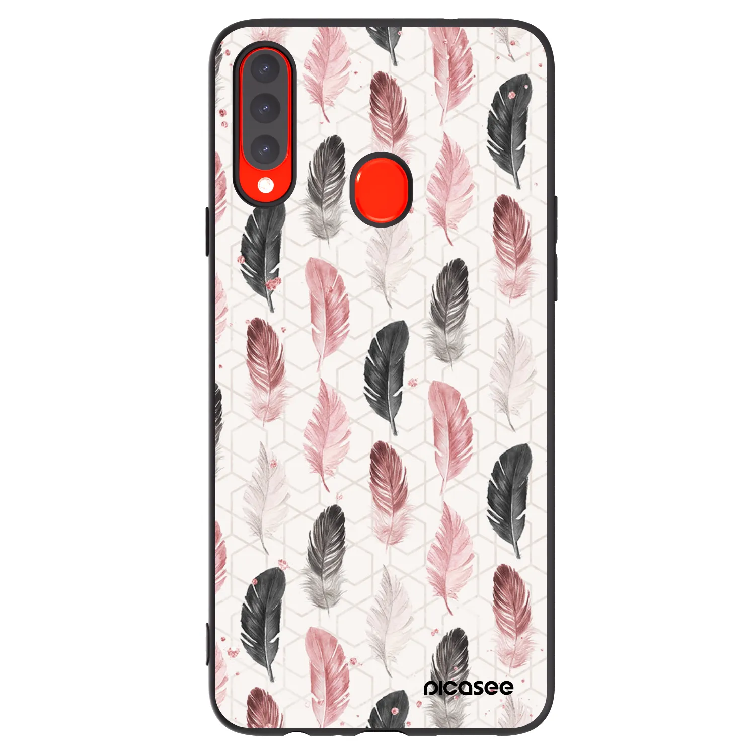Picasee silikonový černý obal pro Samsung Galaxy A20s - Pírka 2