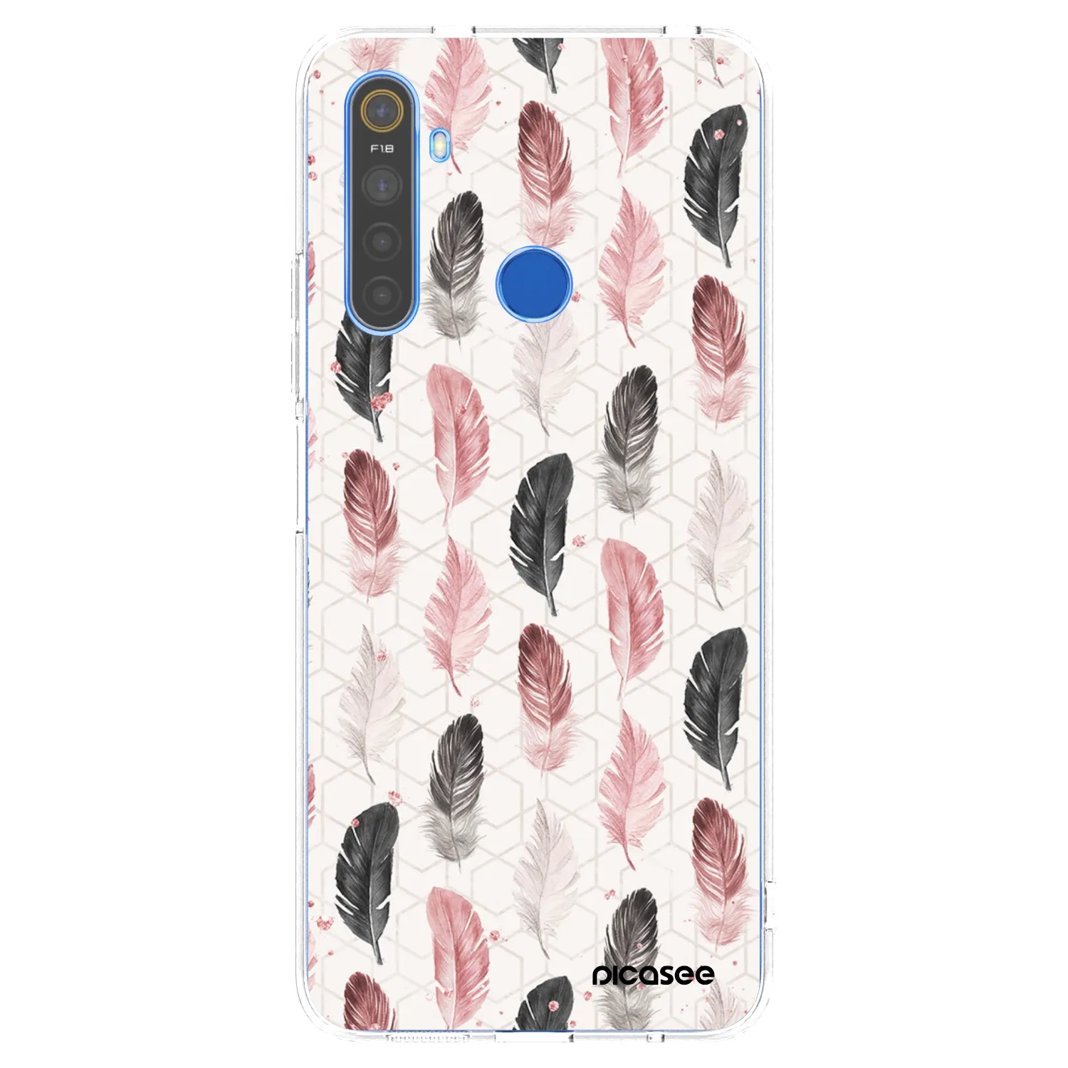 Picasee silikonový průhledný obal pro Realme 5 - Pírka 2
