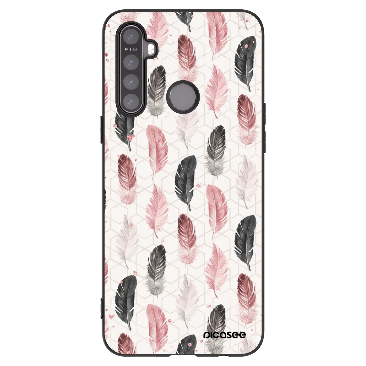 Picasee silikonový černý obal pro Realme 5 - Pírka 2