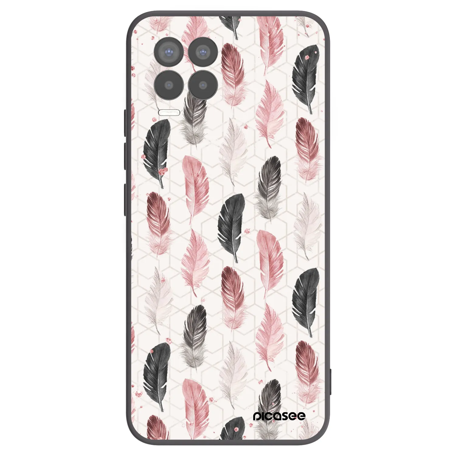 Picasee silikonový černý obal pro Realme 8 4G - Pírka 2