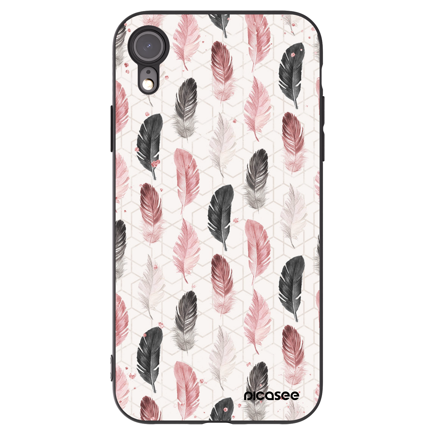 Picasee silikonový černý obal pro Apple iPhone XR - Pírka 2