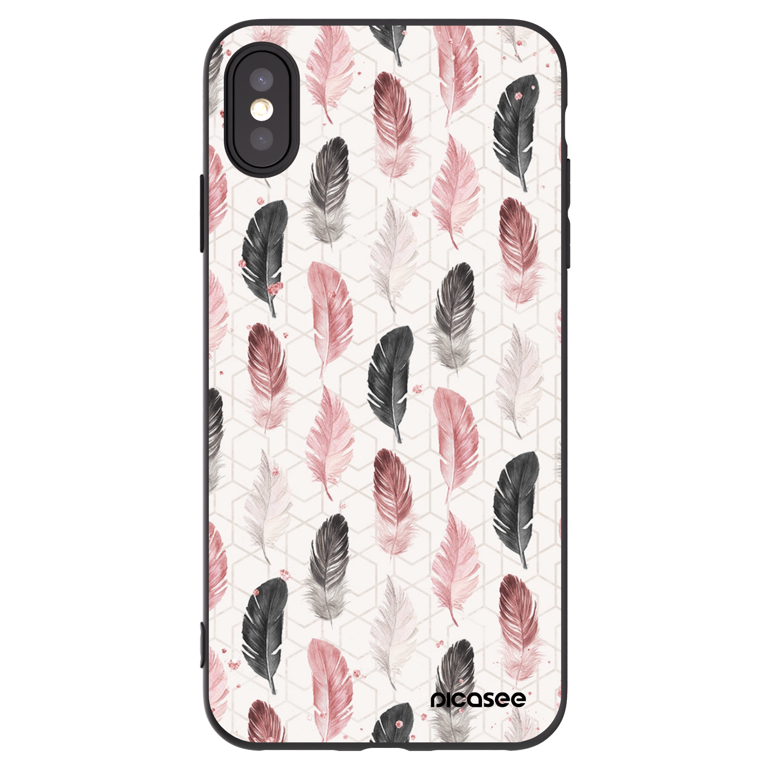 Picasee silikonový černý obal pro Apple iPhone XS Max - Pírka 2