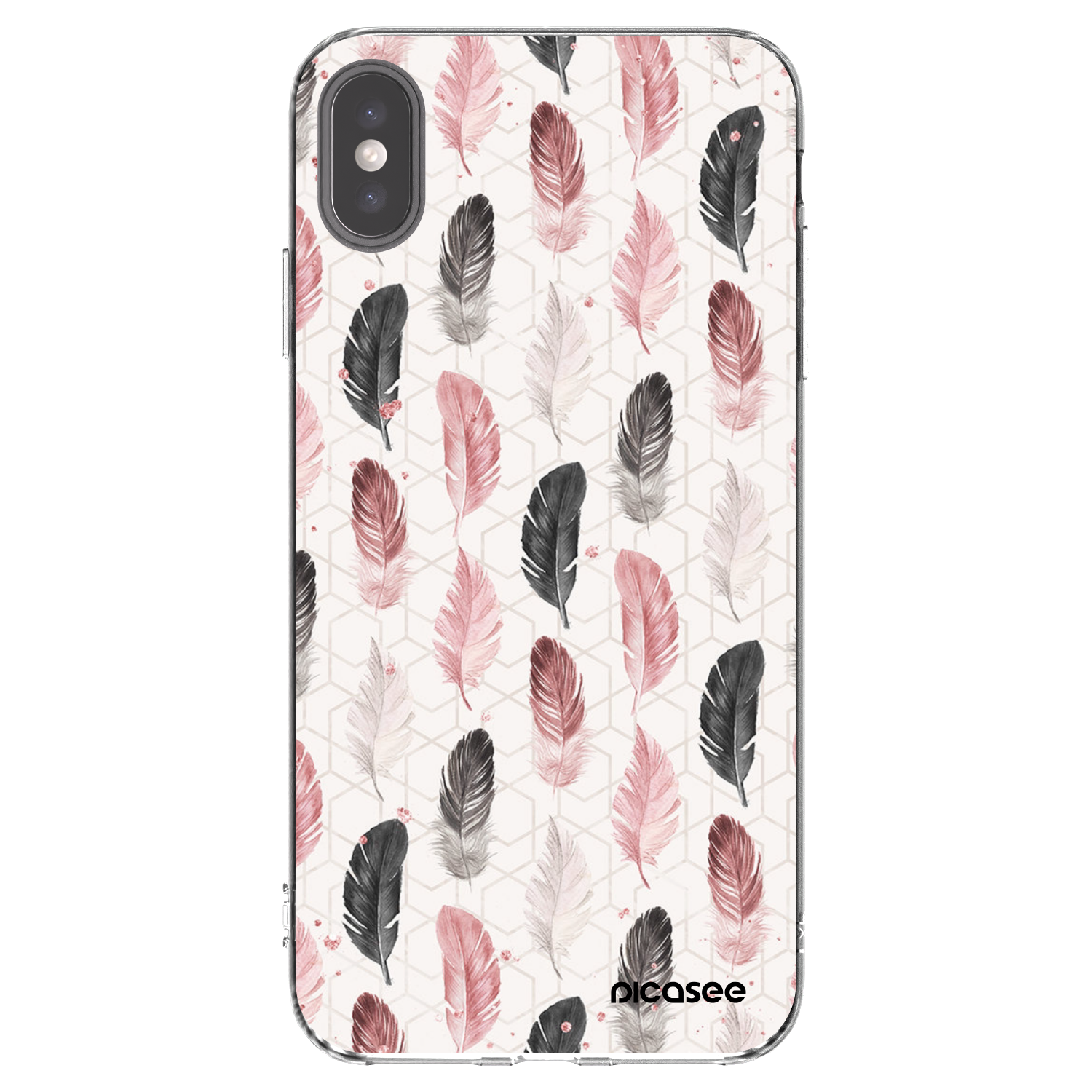 Picasee silikonový průhledný obal pro Apple iPhone XS Max - Pírka 2