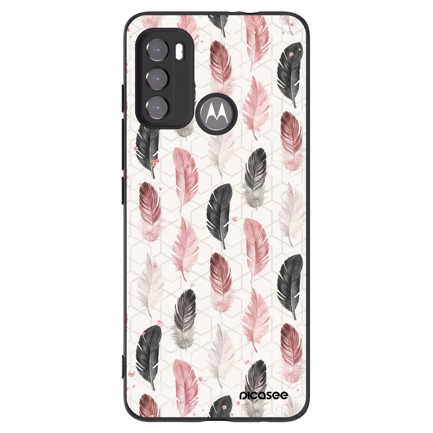 Picasee silikonový černý obal pro Motorola Moto G60 - Pírka 2