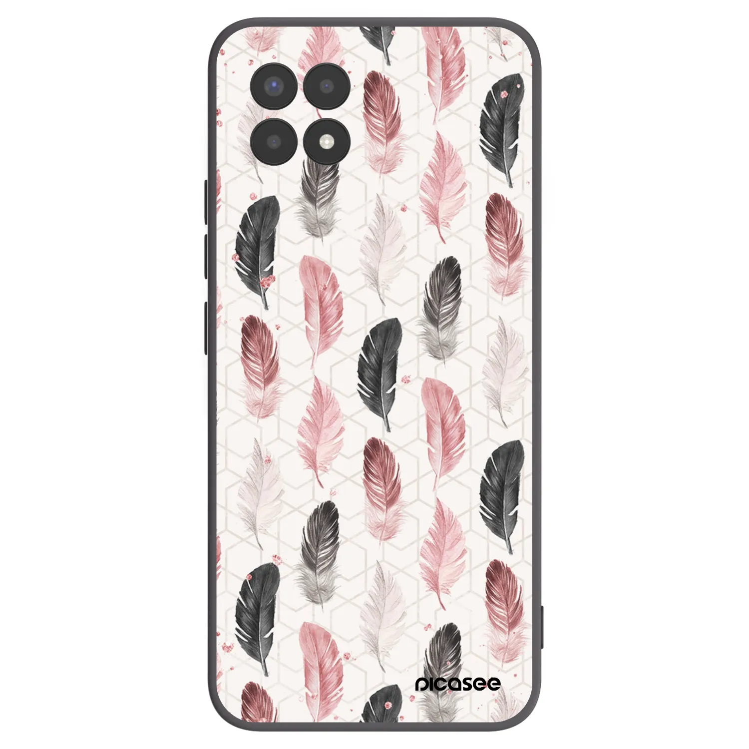 Picasee silikonový černý obal pro Realme 8i - Pírka 2