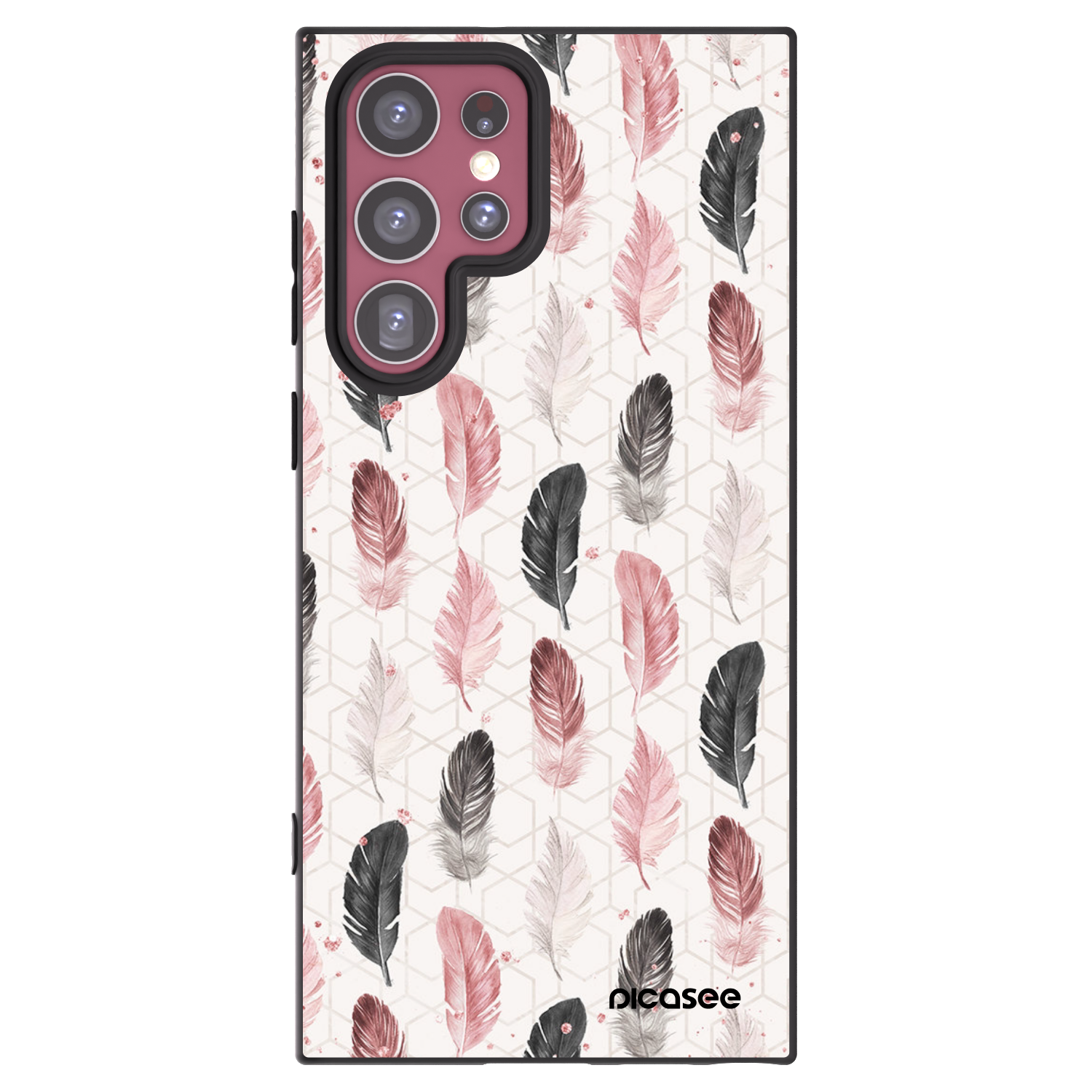 Picasee silikonový černý obal pro Samsung Galaxy S22 Ultra 5G - Pírka 2