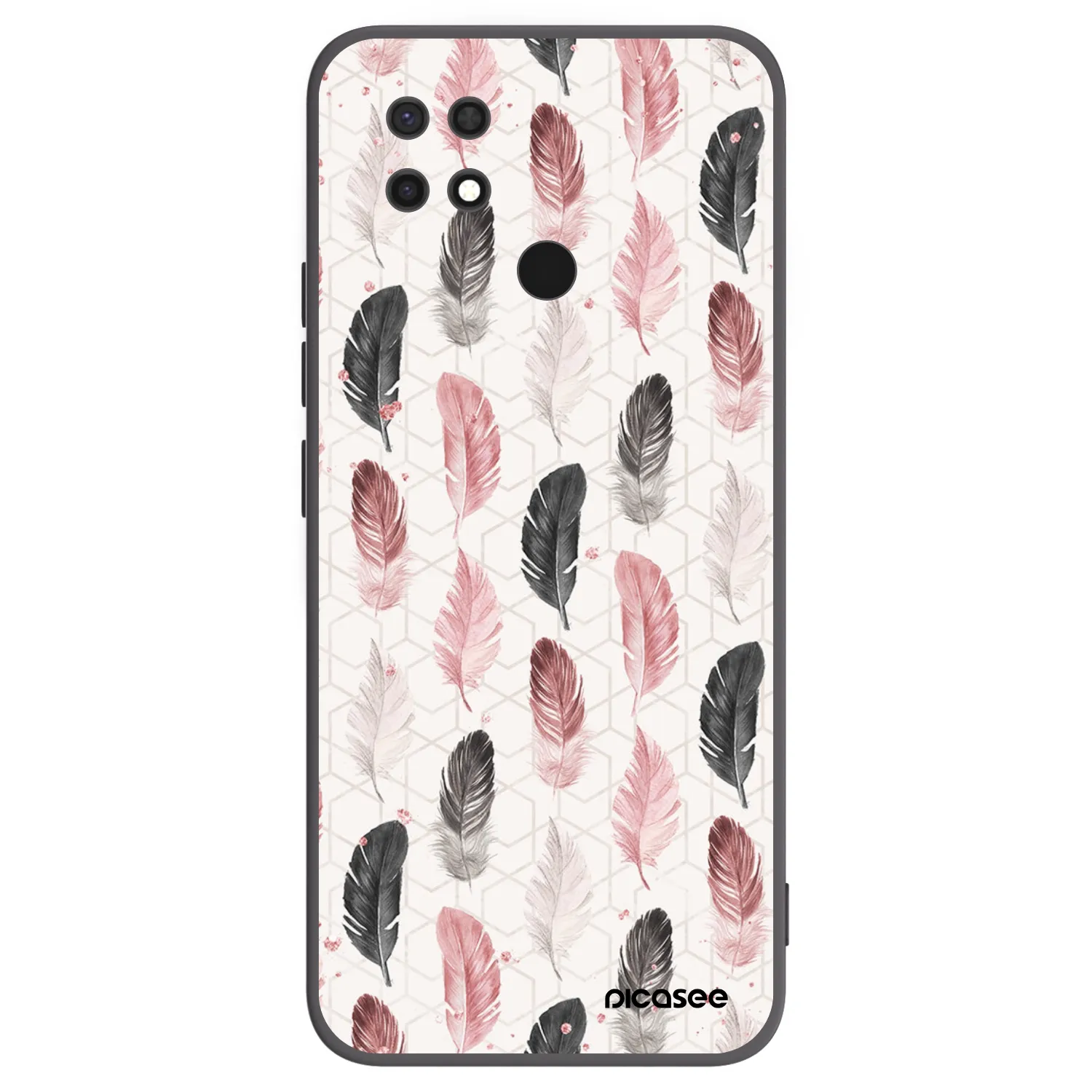 Picasee silikonový černý obal pro Xiaomi Redmi 10C - Pírka 2