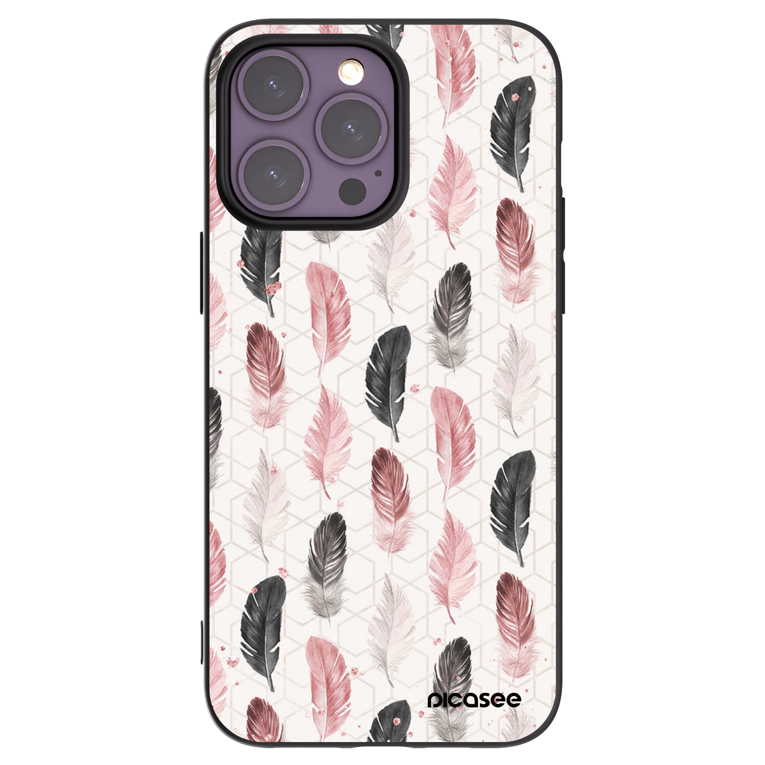 Picasee silikonový černý obal pro Apple iPhone 14 Pro Max - Pírka 2