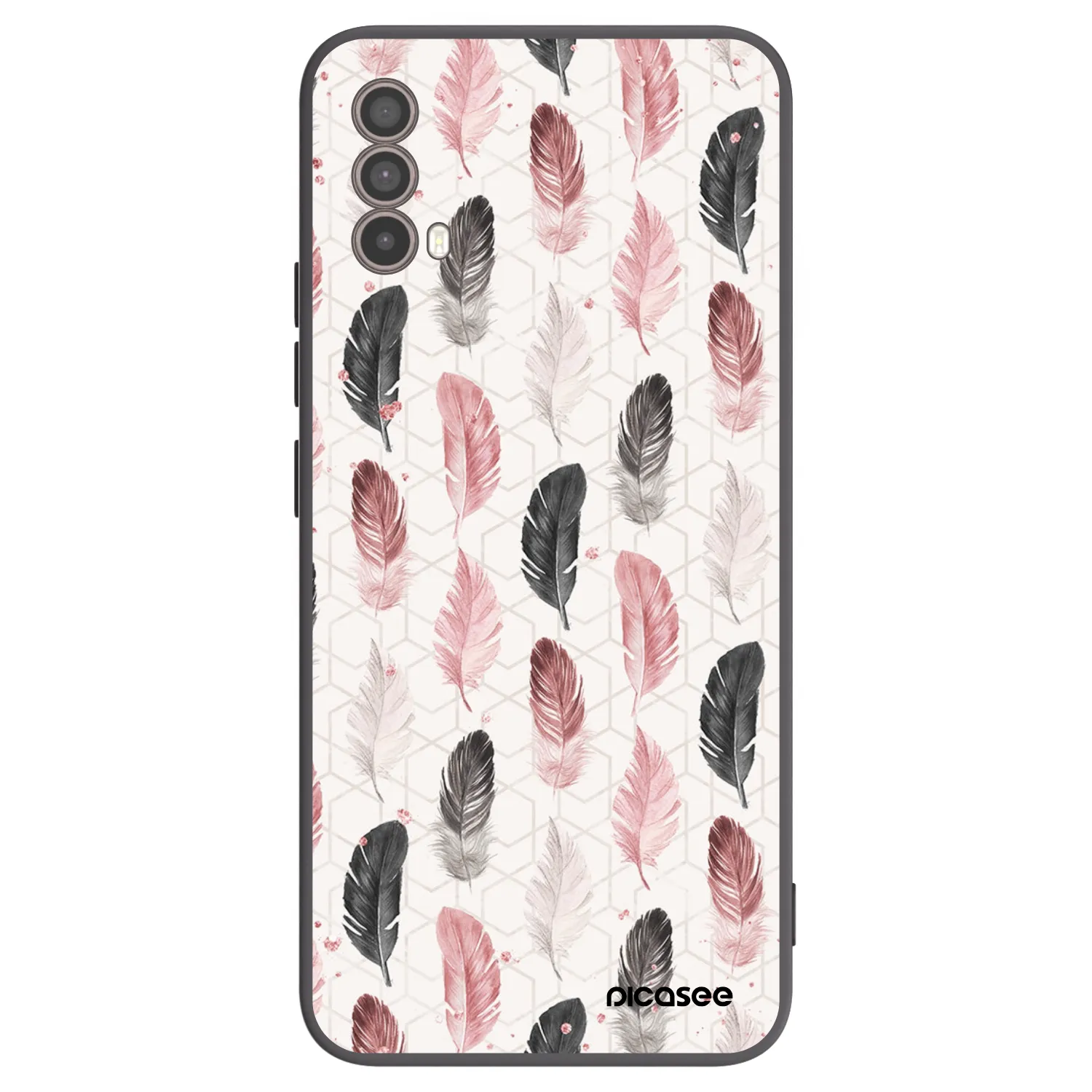 Picasee silikonový černý obal pro Motorola Moto E40 - Pírka 2