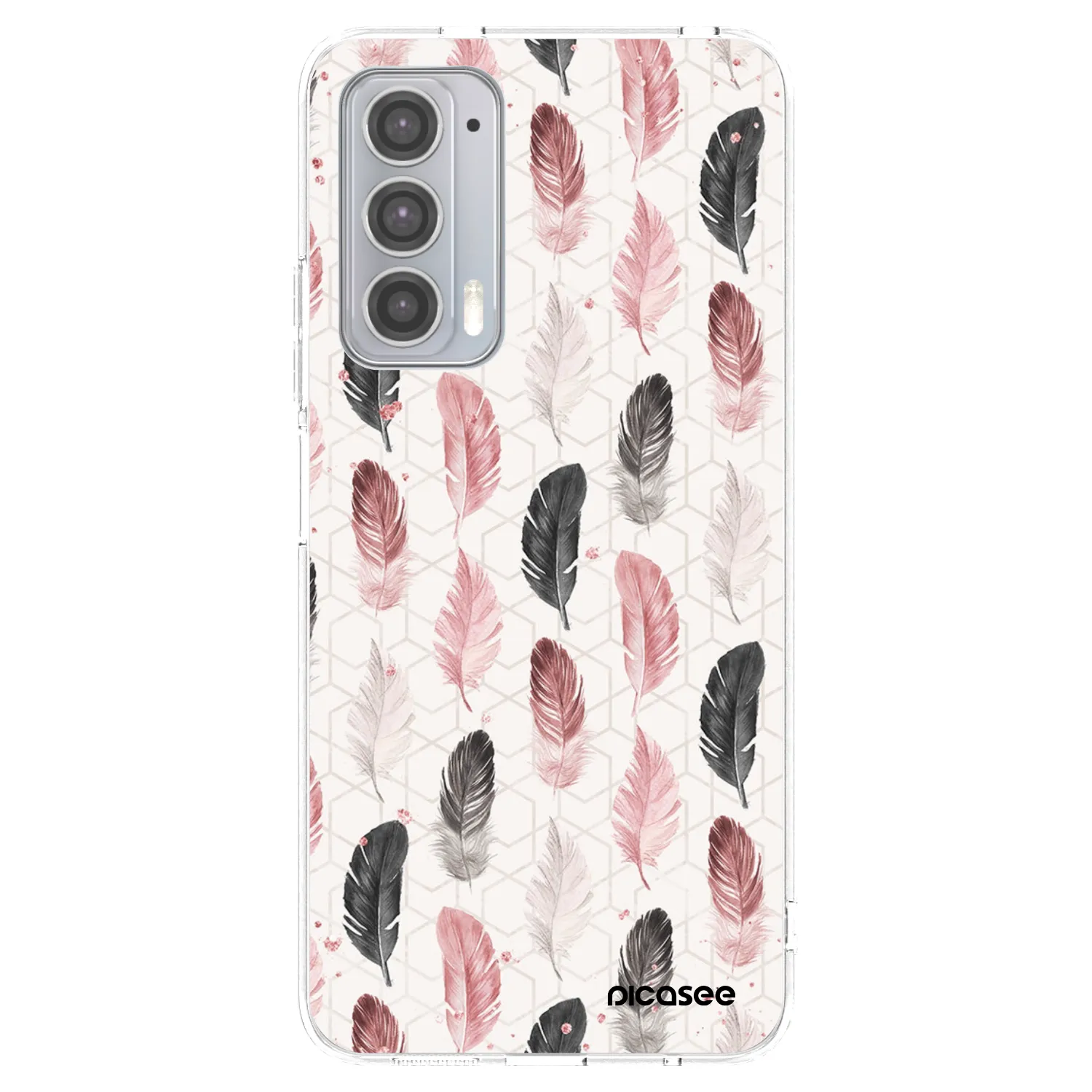 Picasee silikonový průhledný obal pro Motorola Edge 20 - Pírka 2