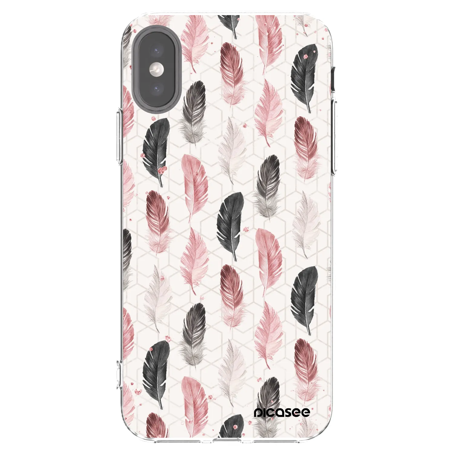 Picasee silikonový průhledný obal pro Apple iPhone X/XS - Pírka 2