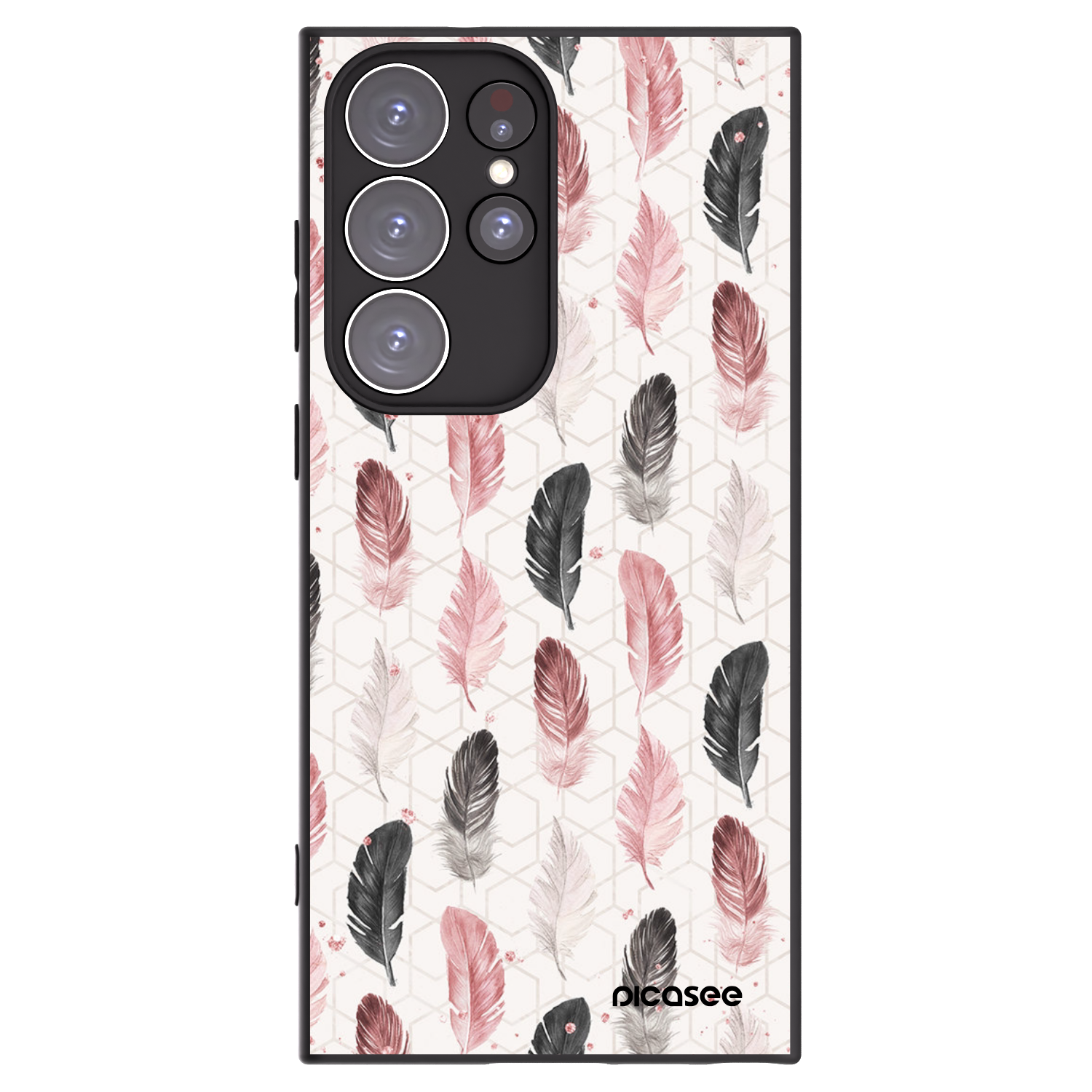 Picasee silikonový černý obal pro Samsung Galaxy S23 Ultra 5G - Pírka 2