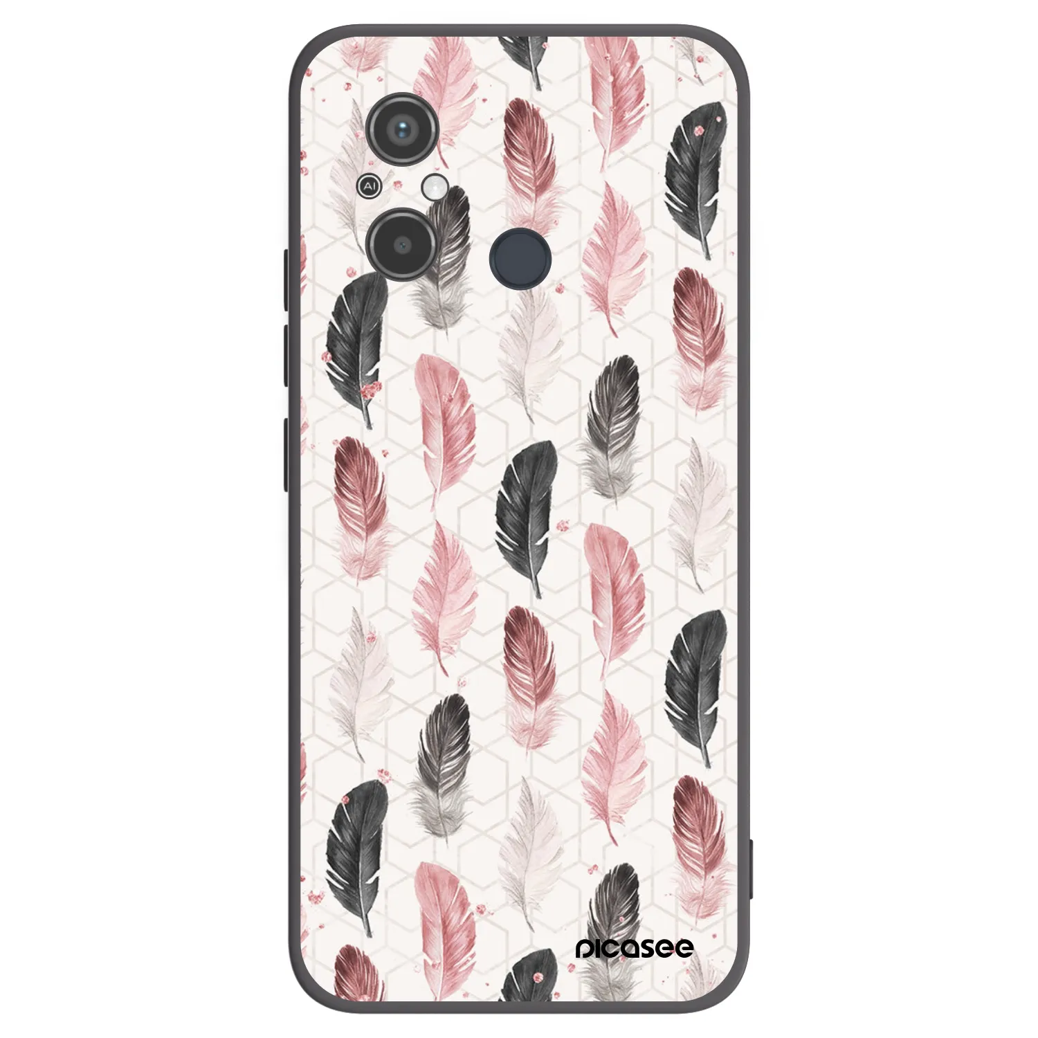 Picasee silikonový černý obal pro Xiaomi Redmi 12C - Pírka 2
