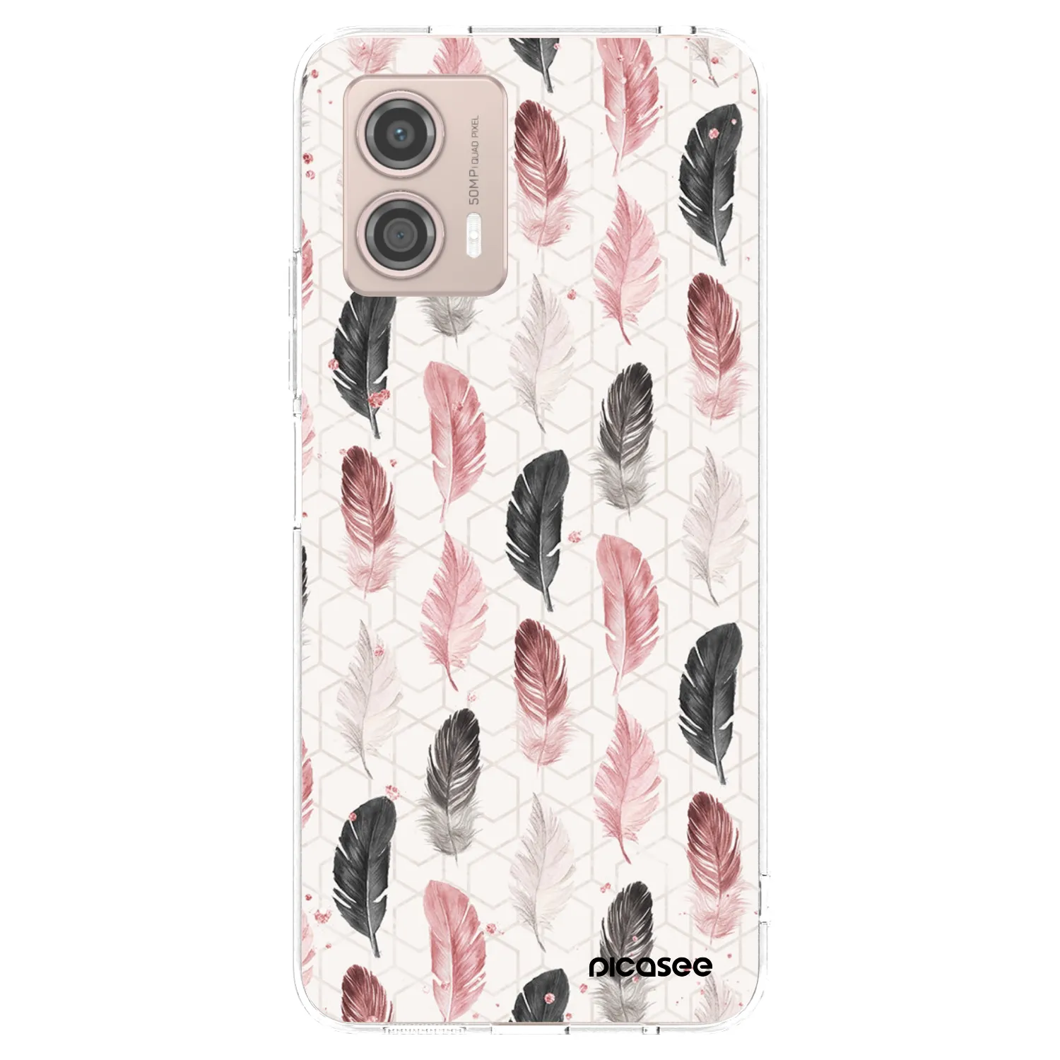 Picasee silikonový průhledný obal pro Motorola Moto G53 5G - Pírka 2