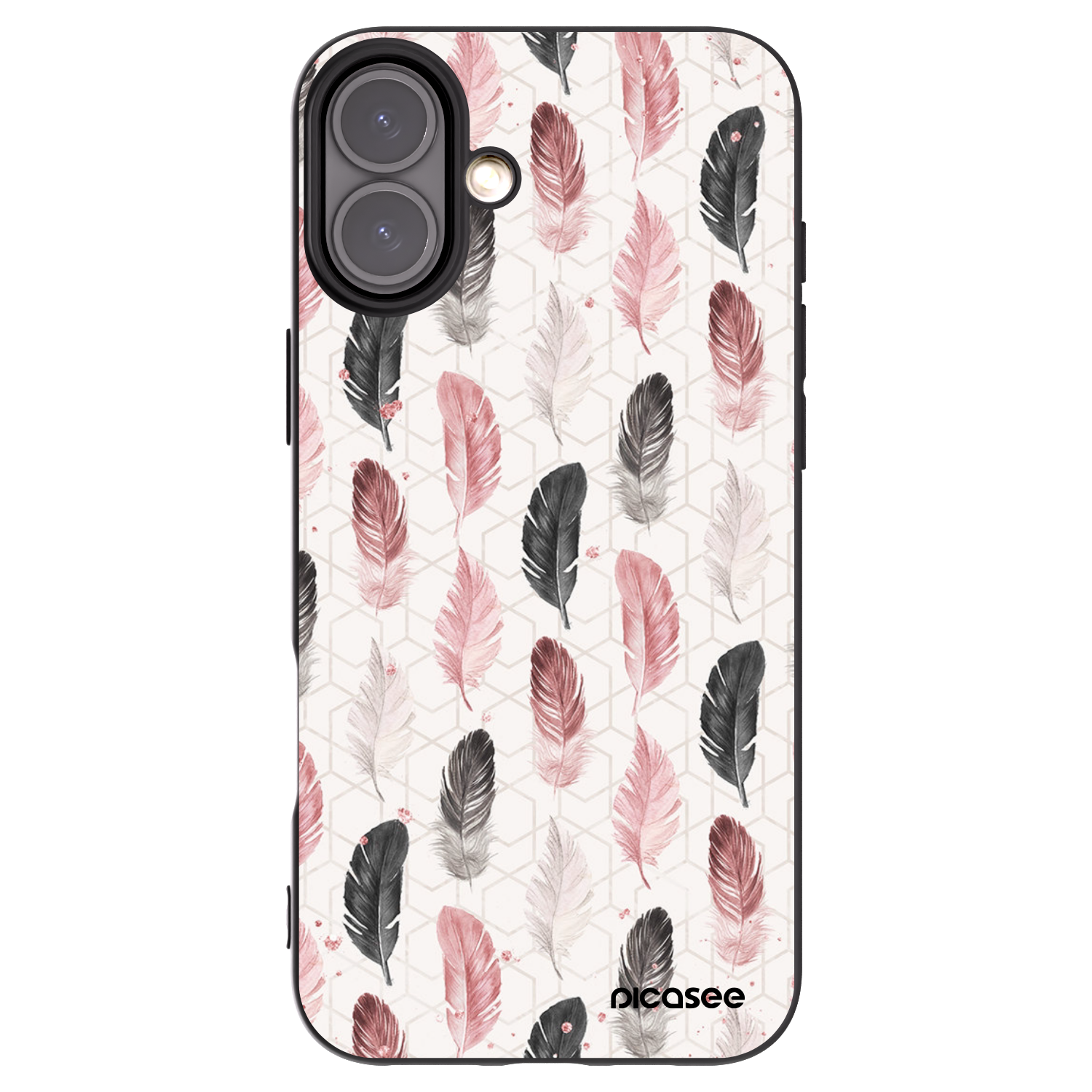 Picasee silikonový černý obal pro Apple iPhone 16 Plus - Pírka 2