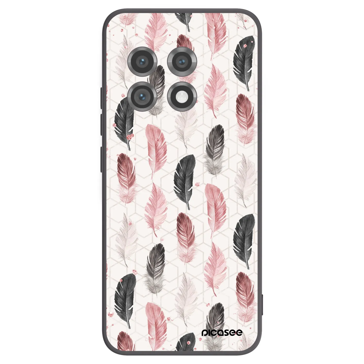 Picasee silikonový černý obal pro OnePlus 11 5G - Pírka 2