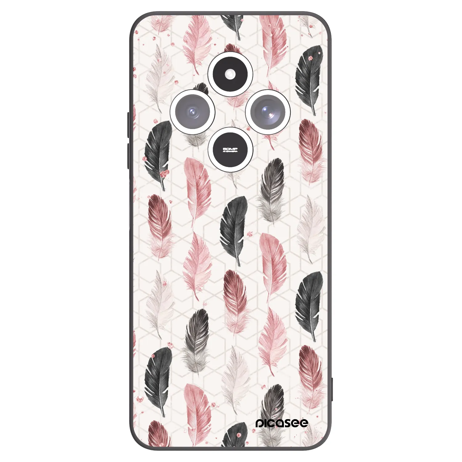 Picasee silikonový černý obal pro Xiaomi Redmi 14C - Pírka 2