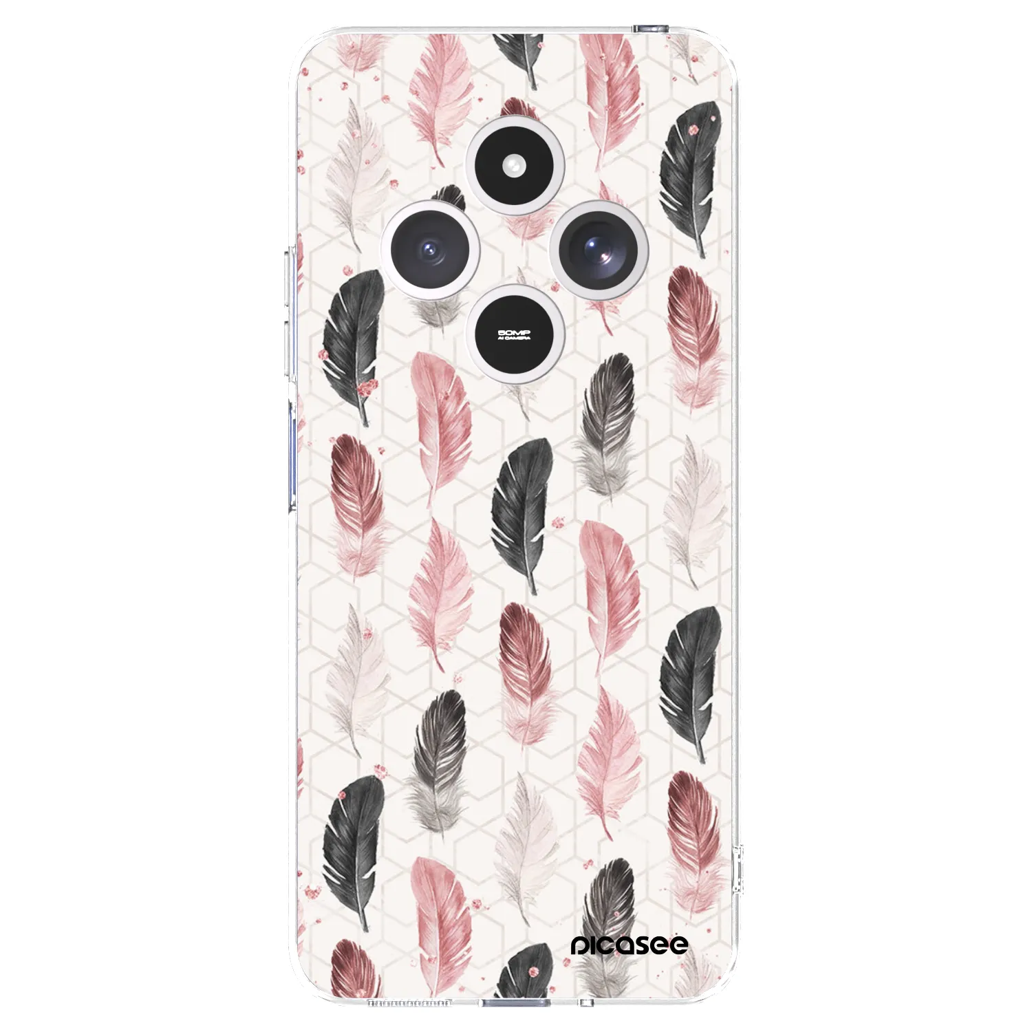Picasee silikonový průhledný obal pro Xiaomi Redmi 14C - Pírka 2