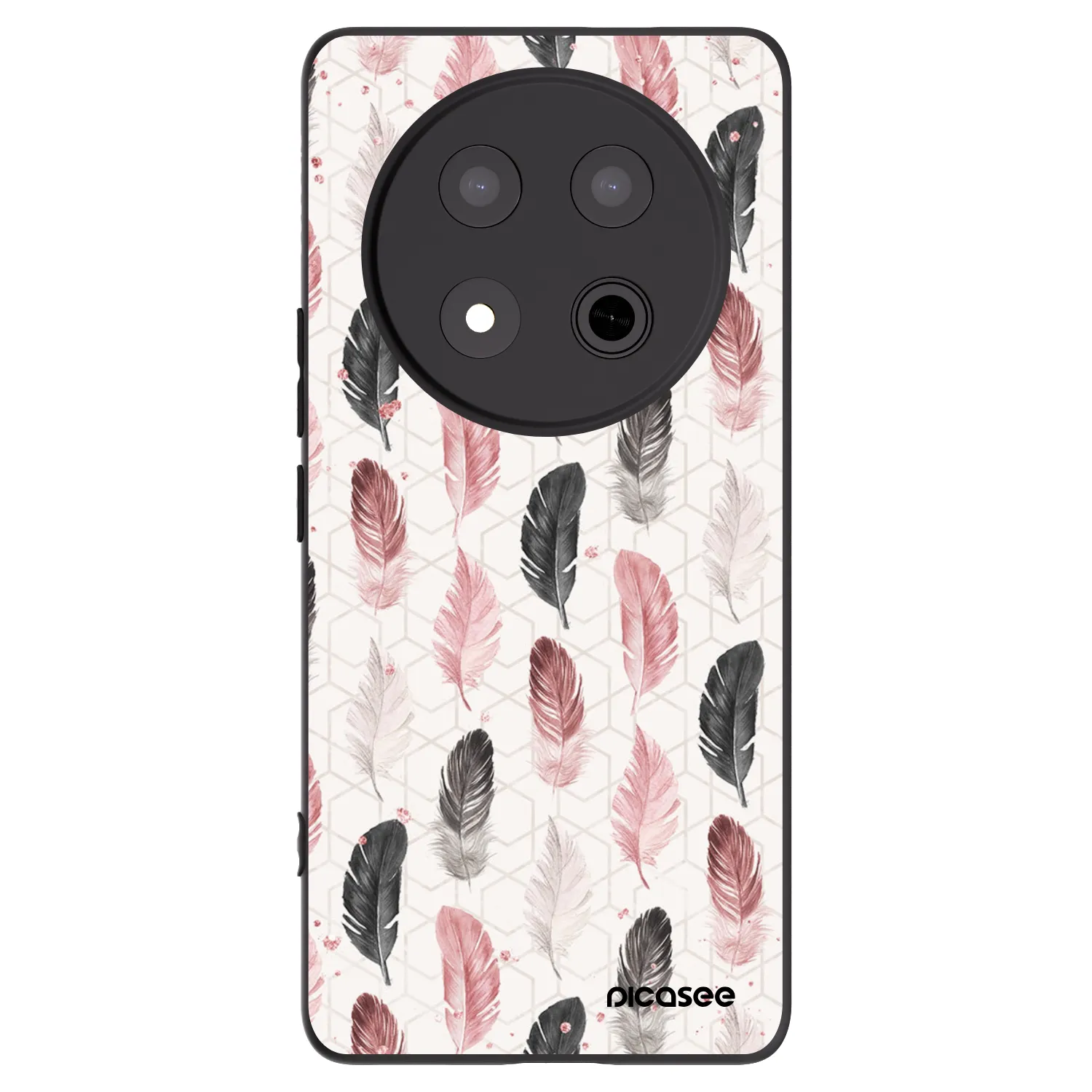 Picasee silikonový černý obal pro Honor Magic7 Lite 5G - Pírka 2