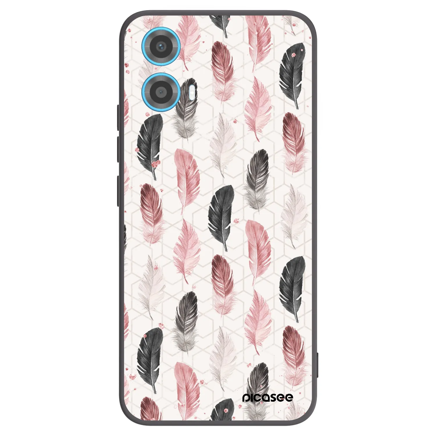 Picasee silikonový černý obal pro Motorola Moto G34 5G - Pírka 2