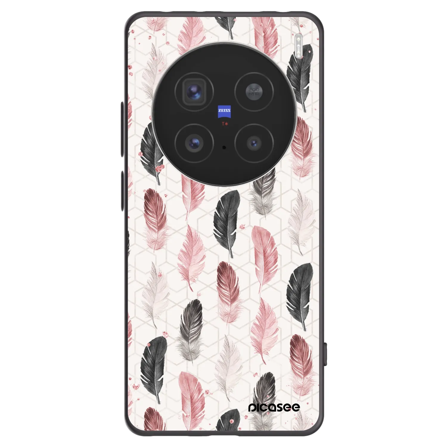 Picasee silikonový černý obal pro Vivo X200 Pro - Pírka 2