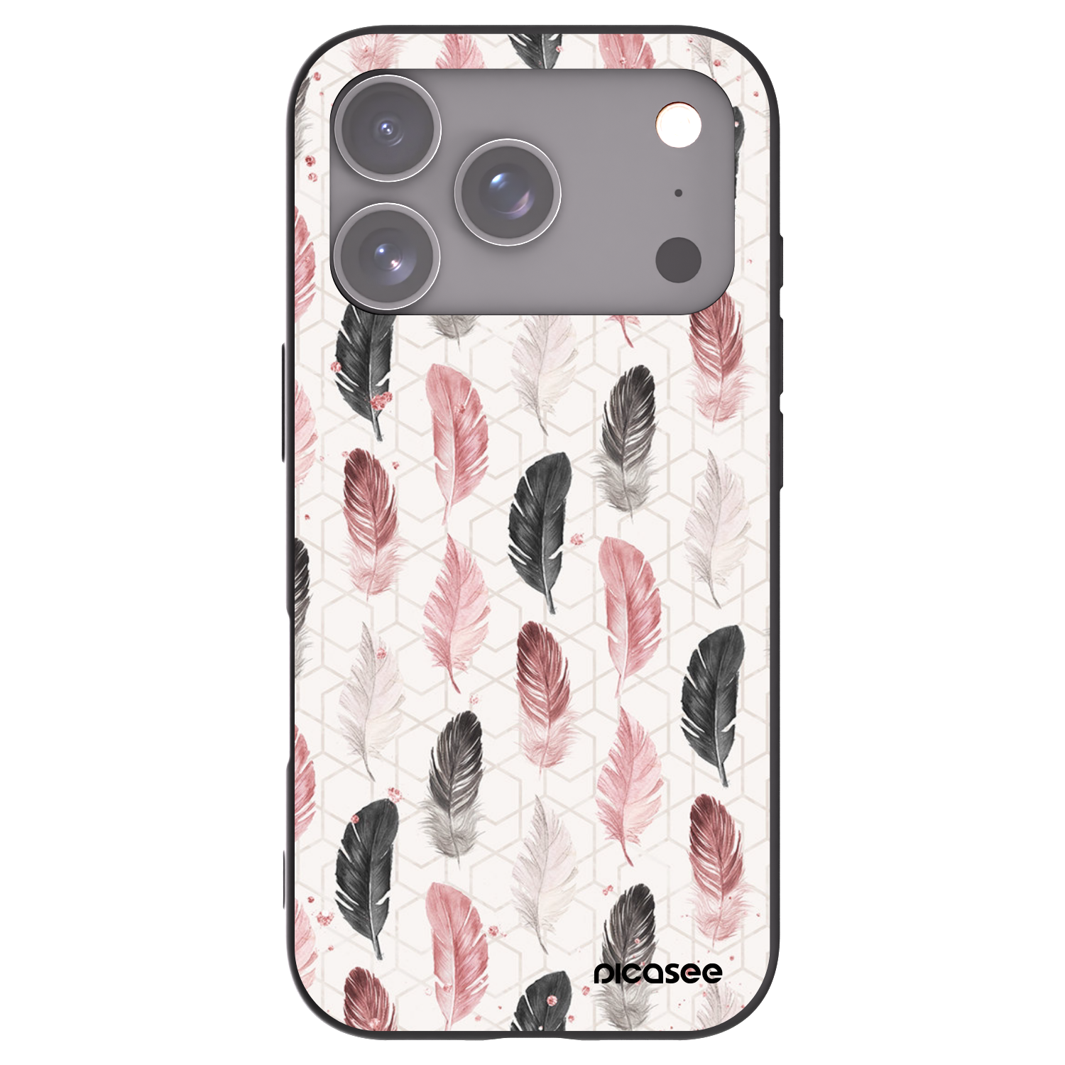 Picasee silikonový černý obal pro Apple iPhone 17 Pro - Pírka 2