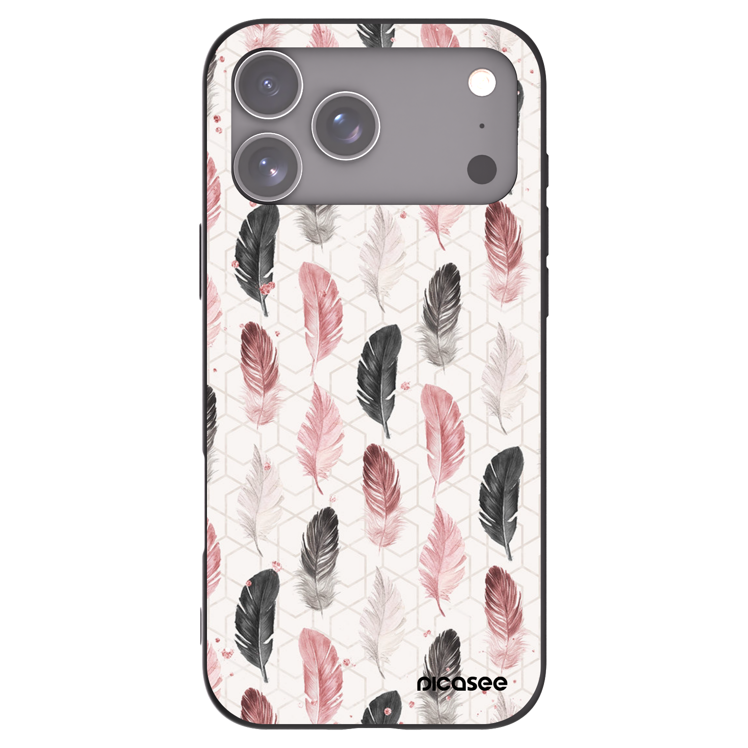 Picasee silikonový černý obal pro Apple iPhone 17 Pro Max - Pírka 2