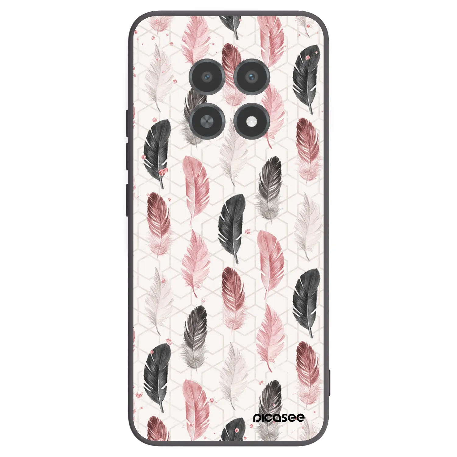 Picasee silikonový černý obal pro Realme 12X - Pírka 2