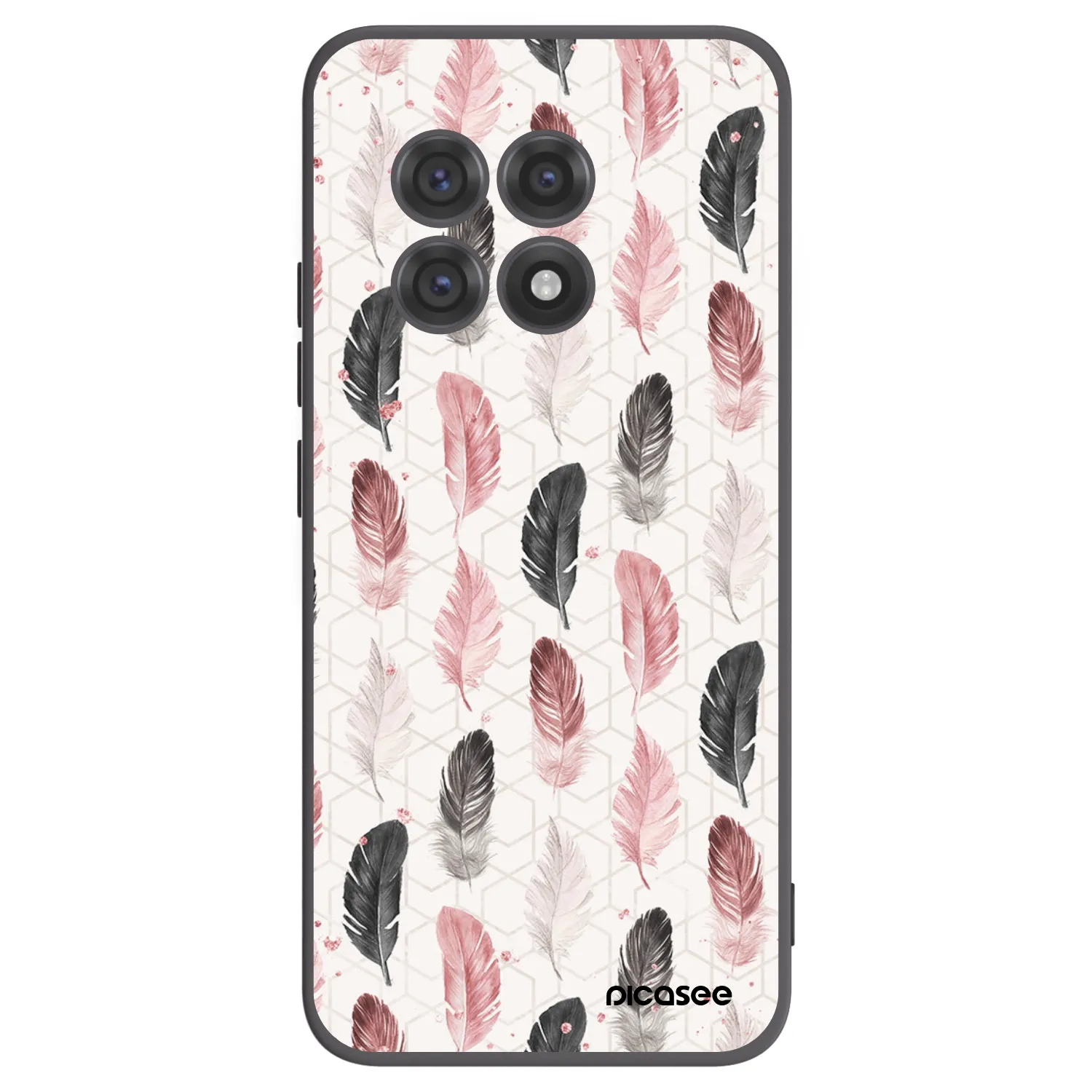 Picasee silikonový černý obal pro OnePlus 13R 5G - Pírka 2
