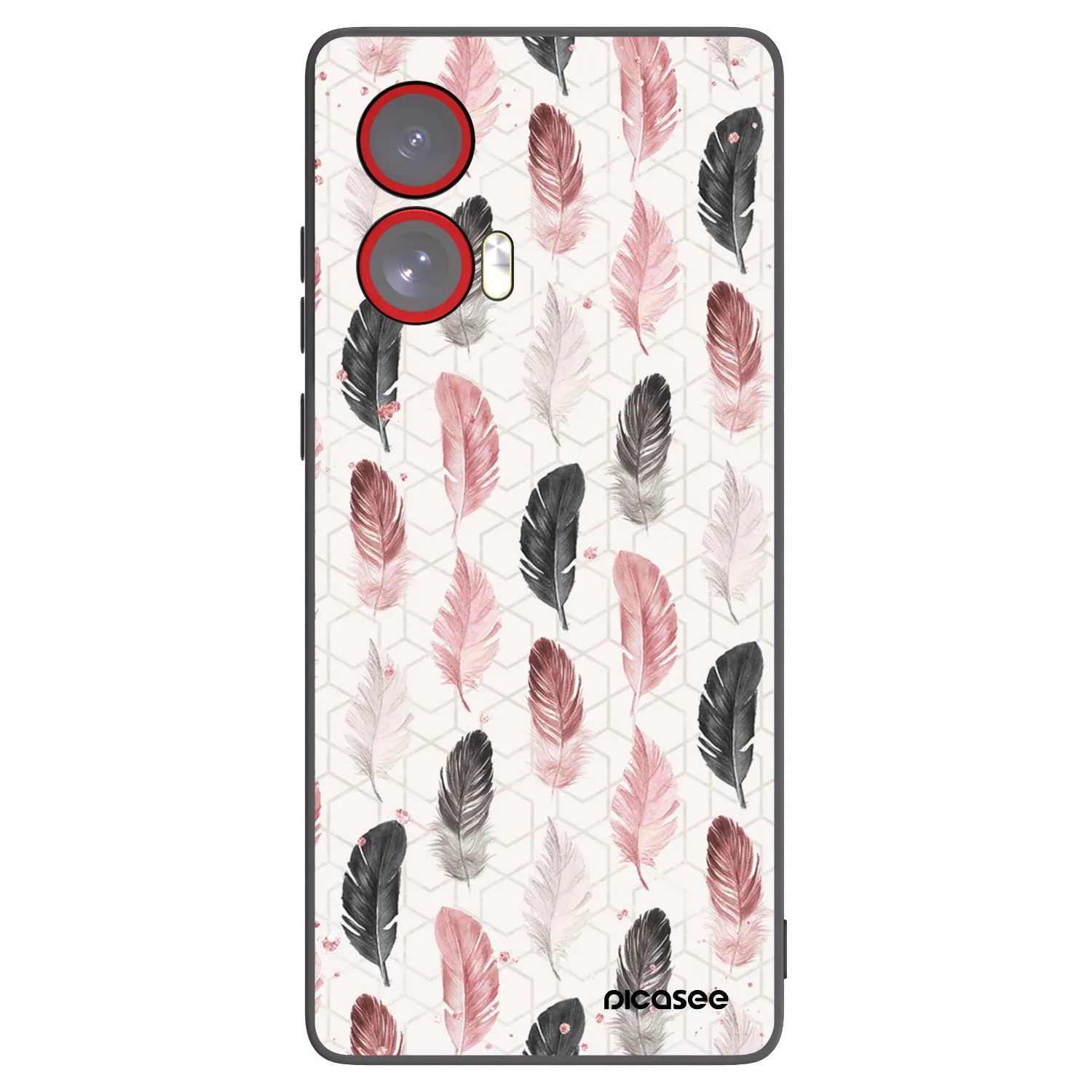 Picasee silikonový černý obal pro Motorola Edge 50 Fusion - Pírka 2