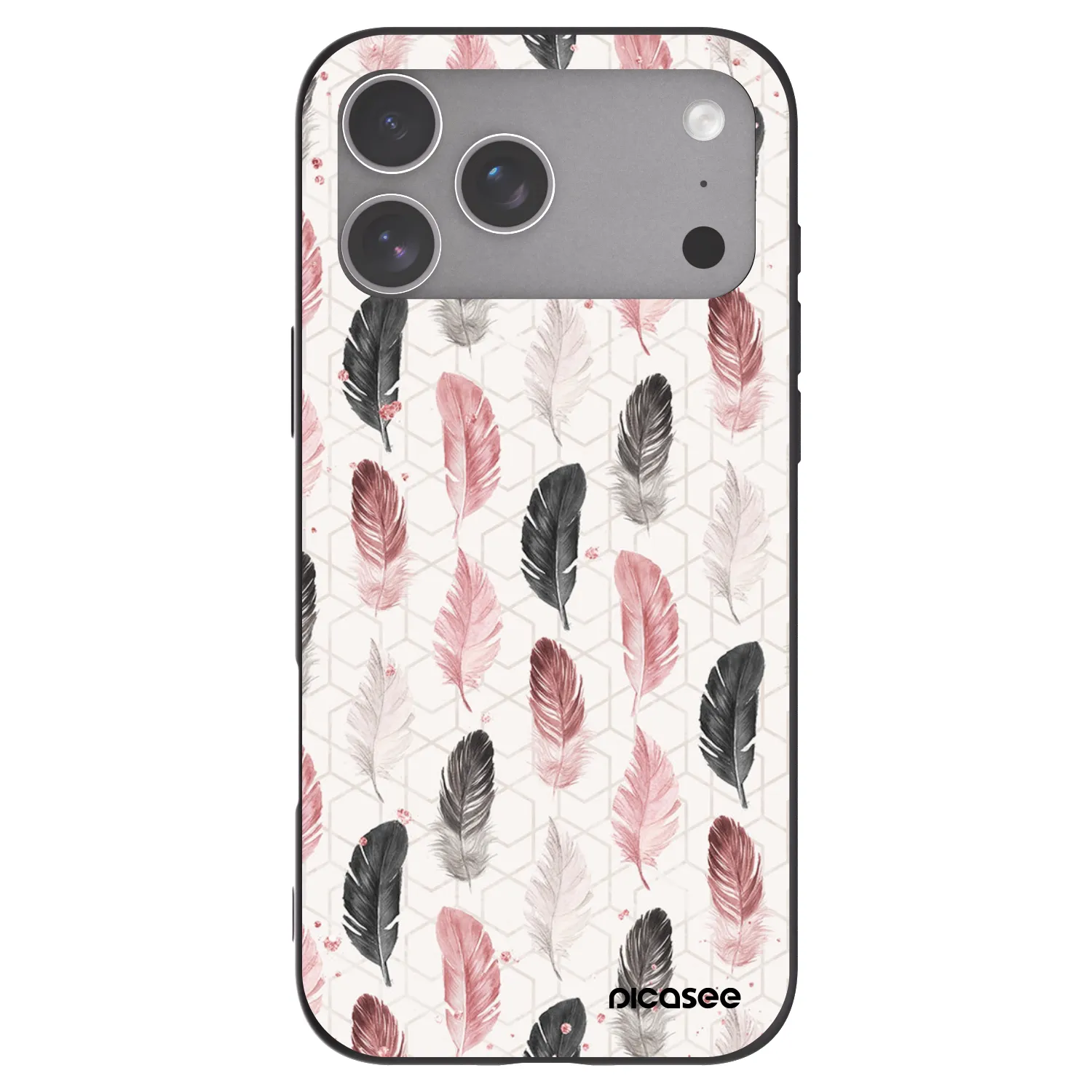 Picasee silikonový černý obal pro Apple iPhone 18 Pro Max - Pírka 2